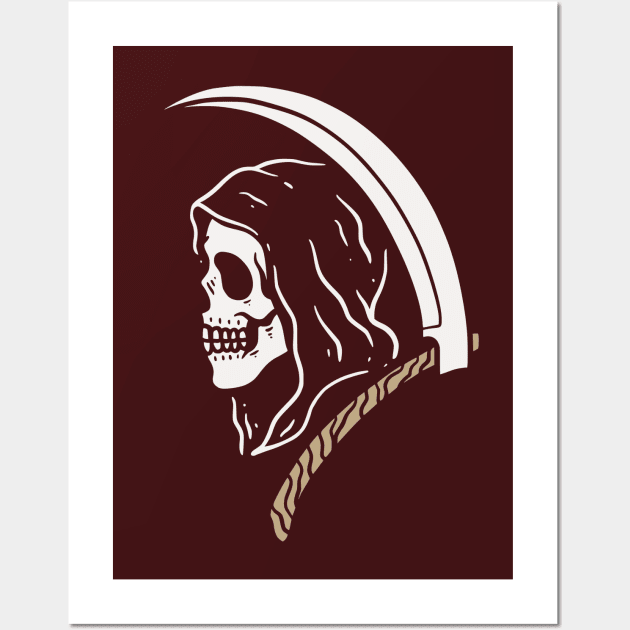 Grim Reaper Skull Wall Art by Pongatworks Store